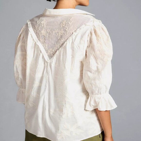 EUC By Anthropologie Heirloom Swing Blouse - Picture 2 of 5